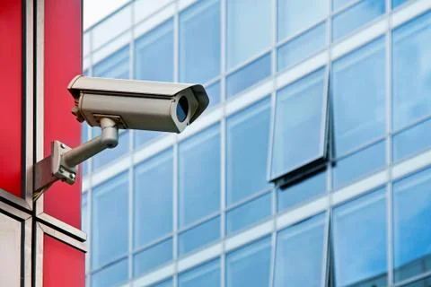 Cctv camera security system on office building Foto stock