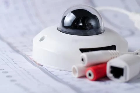 Cctv camera security system. Video securityt on a table. Good for security Stock Photos