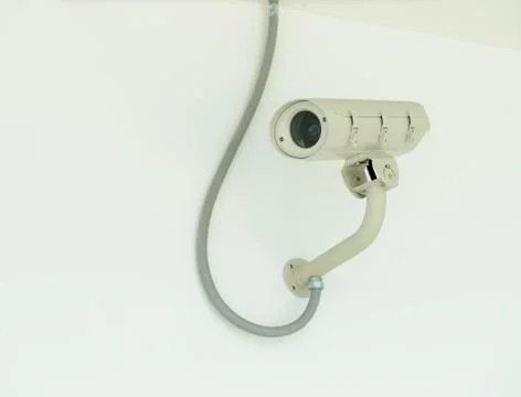 CCTV Camera of security on the wall Stock Photos