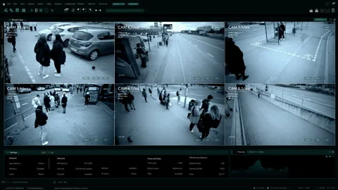 CCTV Camera on Street Stock Footage 260472653