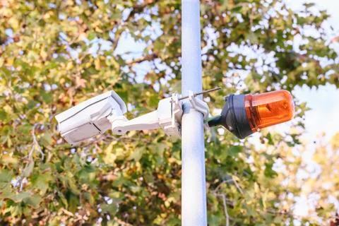 Cctv camera on the street Foto stock