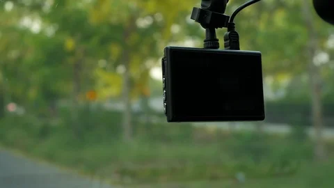 Cctv camera video recorder in car driving Stock Footage 89804545