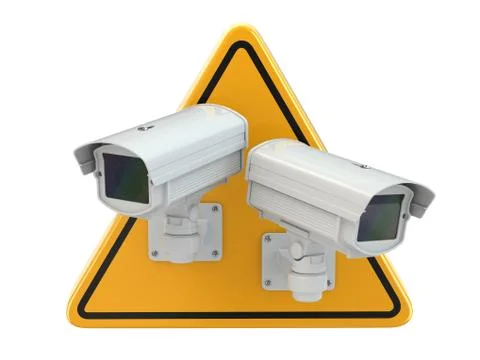 Cctv camera. video surveillance sign Stock Illustration