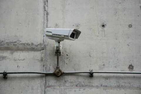 CCTV camera on the wall Stock Photos