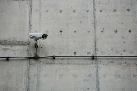 CCTV camera on the wall Stock-Fotos