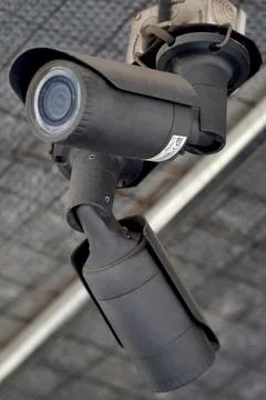 CCTV camera on the wall Stock Photos