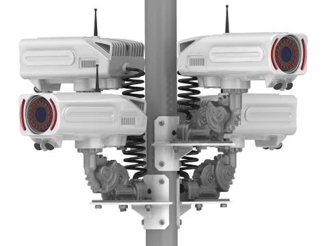 CCTV cameras on the pillar Stock-Illustration