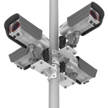 CCTV cameras on the pillar Illustration