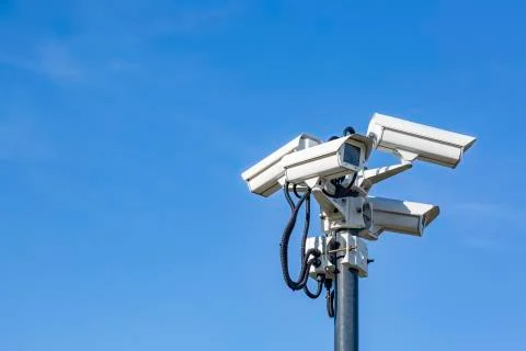 CCTV Cameras on Pole Stock Photos