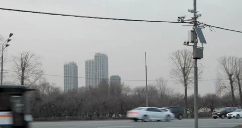 CCTV cameras on the road Stock Footage 152375242