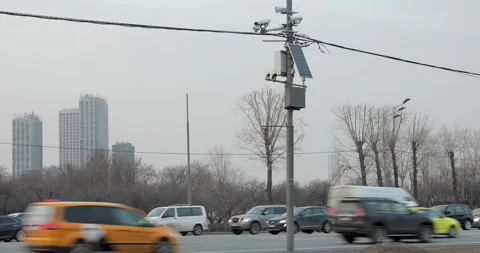 CCTV cameras on the road Stock Footage 152375361