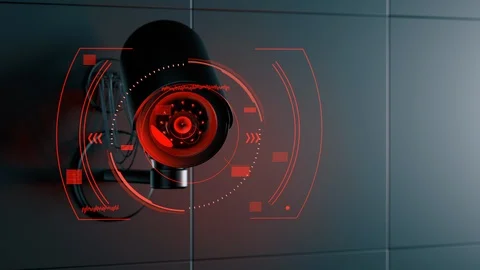 Cctv is checking information about citizens in surveillance security system. 스톡 동영상 108433986