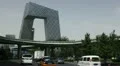 CCTV Clear Air Day Chinese City Beijing China Center CBD Corporate Office Tower HD Footage