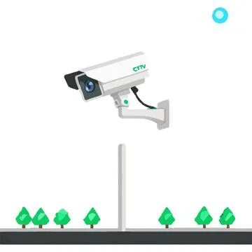 CCTV enhanced resolution Surveillance Camera Monitoring closed-circuit tele.. Иллюстрация