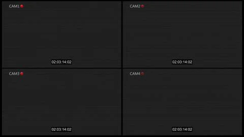 Cctv four cam with rec dot Illustrazione stock