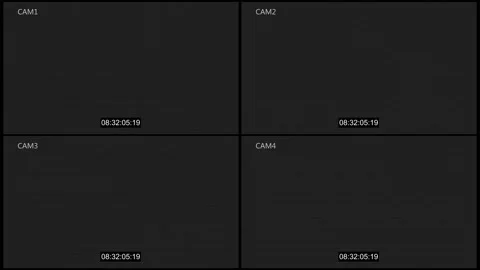 Cctv four cam with timecode Video stock 89290350