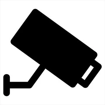 Cctv glyph icon vector illustration isolated on white background Stock Illustration