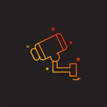 CCTV icon design vector Illustrazione stock
