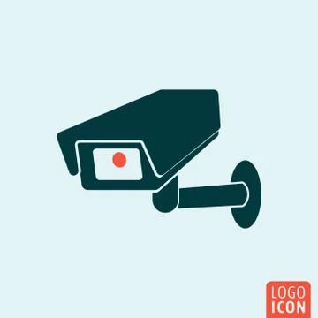 CCTV icon isolated Stock Illustration