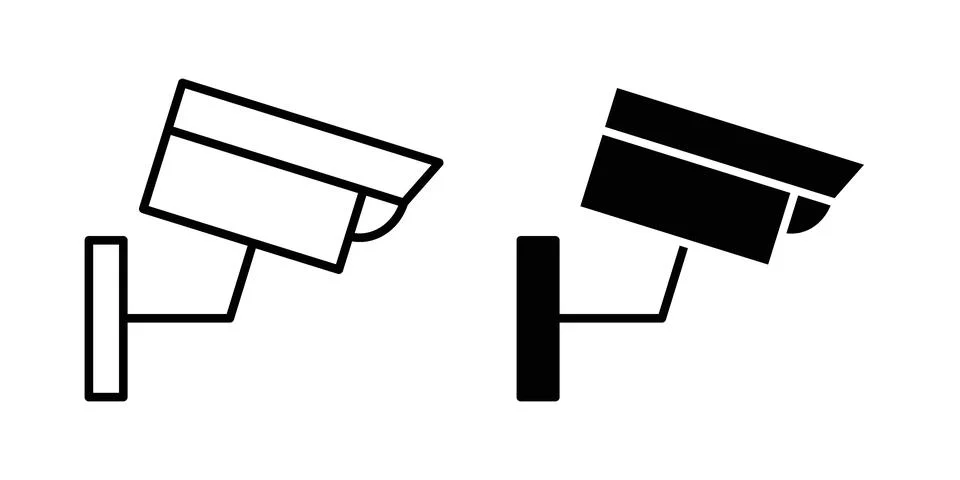 CCTV icon or illustration vector symbols Stock Illustration