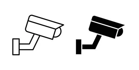CCTV icon symbol. Flat Vector illustration Stock Illustration