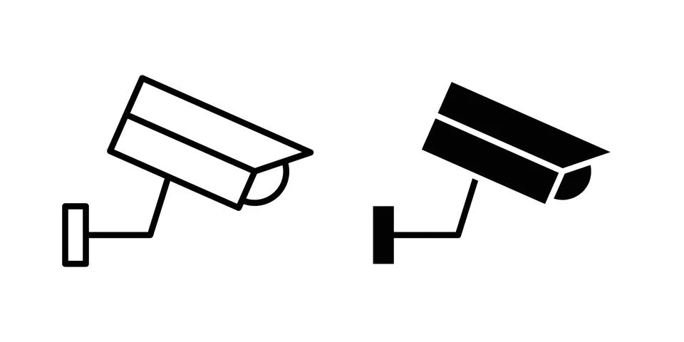 CCTV icon vector design illustrations Stock Illustration