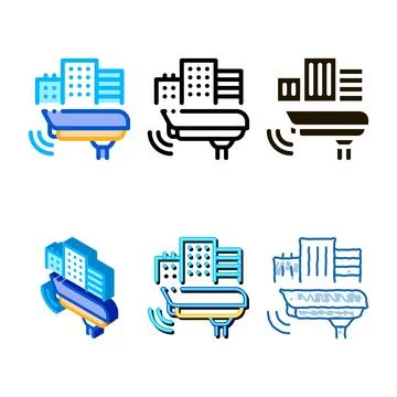 Cctv icon vector simplified outline Stock Illustration