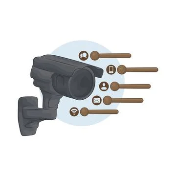 CCTV Illustration Illustrazione stock