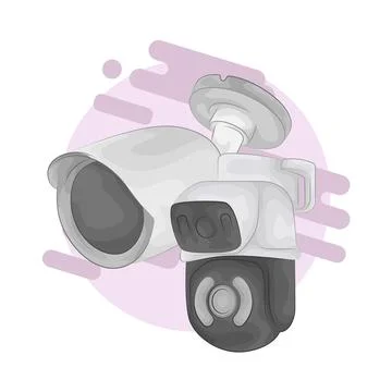 CCTV Illustration Ilustración de archivo