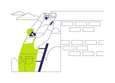 CCTV installation abstract concept vector illustration. Stock Illustration