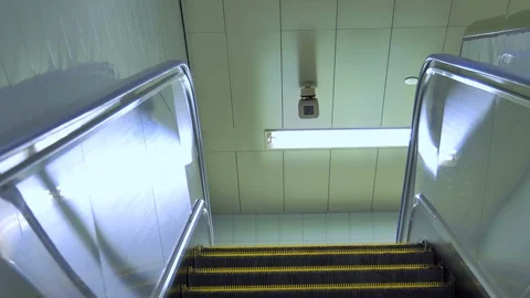 A CCTV installed on the ceiling of the building in Japan Stock Footage 128781179
