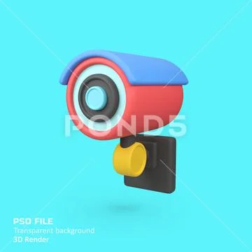 Cctv isolated 3d render icon illustration PSD Template