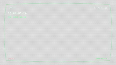Cctv Large Date Timecode Stamp Overlay Alpha Channel 動画素材 342719221