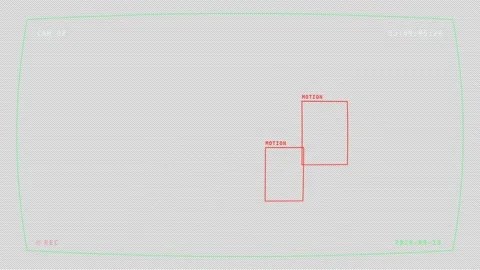 Cctv Motion Detection Boxes Security Overlay Alpha Channel 스톡 동영상 342719270