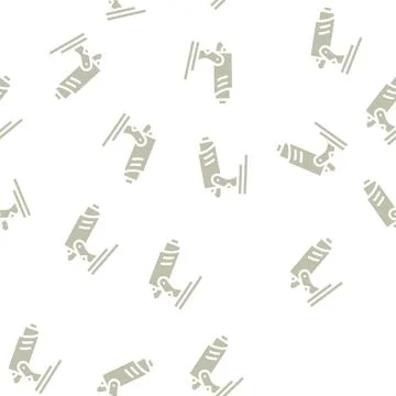 Cctv museum glyph vector seamless pattern flat Stock Illustration