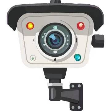 CCTV object detection Surveillance Camera retail security System Illustrazione stock