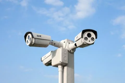 CCTV or security camera Stock Photos