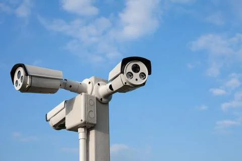 CCTV or security camera Stock Photos