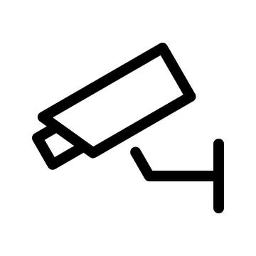 CCTV outline icon. Vector graphics Stock Illustration