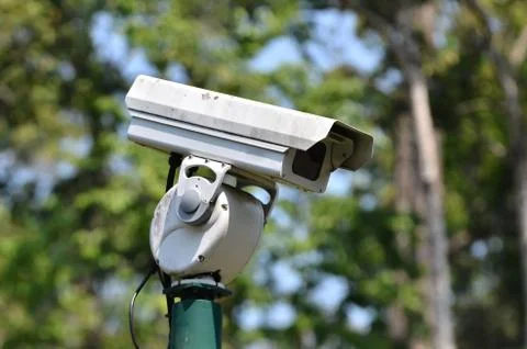 Cctv in the park Foto stock