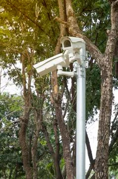 CCTV in the park Stock Photos