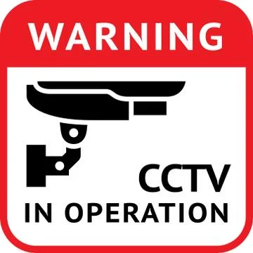 CCTV, pictogram security camera Illustrazione stock