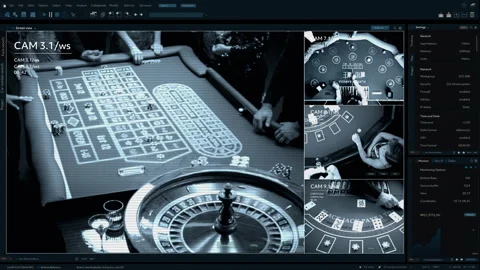 CCTV Security Camera Casino Stock Footage 295815449