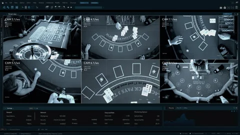 CCTV Security Camera Casino Stock Footage 295815508