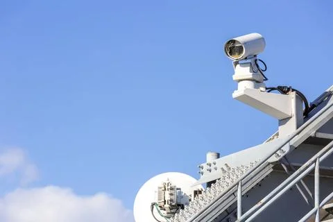 CCTV security camera CCTV security camera over blue sky Copyright: xZoonar... Stock Photos