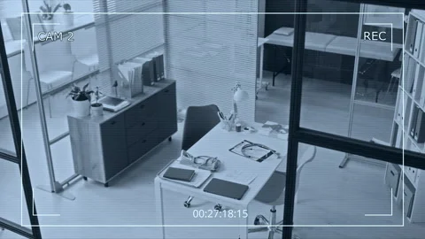 Cctv Security Camera Footage Showing Empty Doctor Office Video stock 339780972