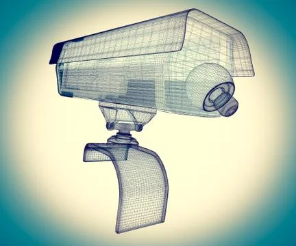 CCTV security camera Ilustración de archivo