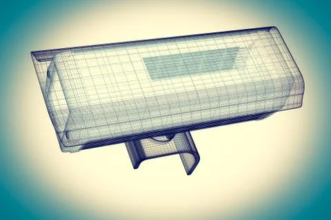 CCTV security camera Ilustración de archivo