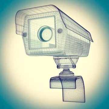 CCTV security camera Ilustración de archivo