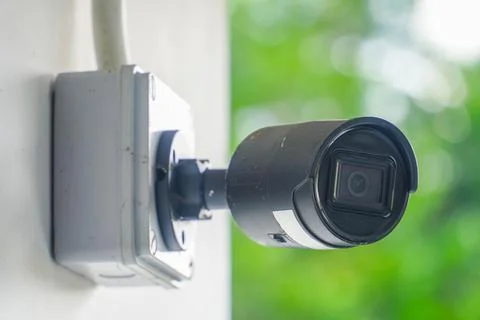 CCTV security camera install inside building for safety monitoring and vide.. Stock Photos
